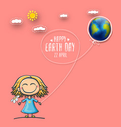 Cartoon Earth Day Or Banner