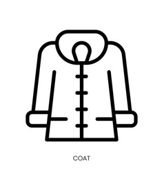 Coat Icon Line Art Style Design Isolated On White