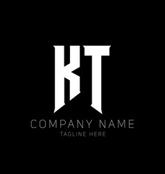 Kt Letter Logo Design Initial Letters Gamings