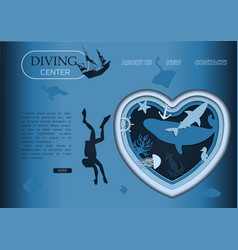 Scuba Diving Deep Diving And Marine Life Cut Out