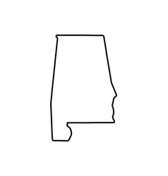 Us State Map Alabama Outline Symbol