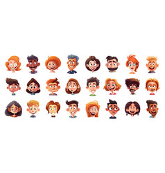 Cartoon User Avatars Men And Women Persons Girls