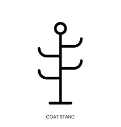 Coat Stand Icon Line Art Style Design Isolated On