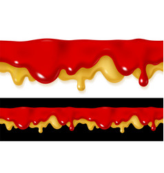 Dripping Pizza Sauce Seamless Border