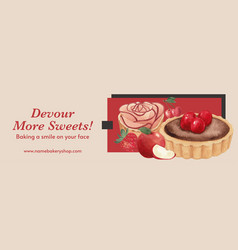 Facebook Ads Template With Pastry Day Concept