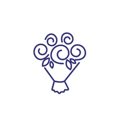 Flower Bouquet Line Icon