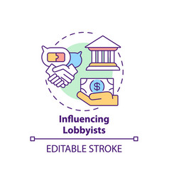 Influencing Lobbyists Concept Icon