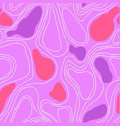 Vibrant Groovy Psychedelic Seamless Pattern With