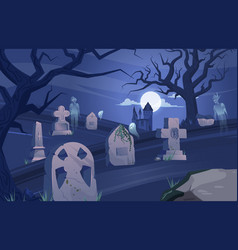 Cemetery Gravestone Halloween Composition