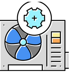 Conditioner Block Working Process Color Icon