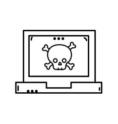 Line Dancer Skull Bones Caution Inside Laptop