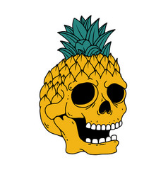 Pineapple Skull Summer Theme