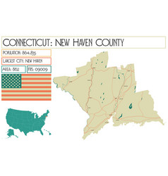 Map Of New Haven County In Connecticut Usa