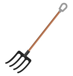 Pitchfork Icon Farmer Tool Cartoon Rural