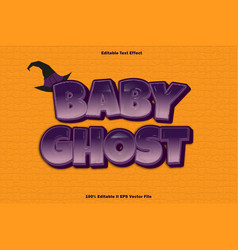 Baby Ghost Editable Text Effect 3d Emboss