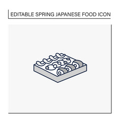 Hanami Bento Line Icon