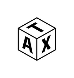 Isometric Cube Icon For Tax