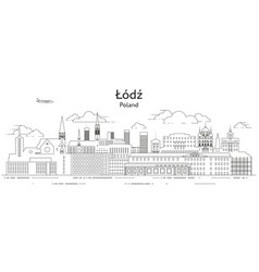 Lodz Cityscape Line Art