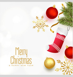 Merry Christmas Holiday Banner With Realistic