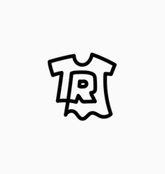 R Letter Kid Tee Tshirt Apparel Clothing Monogram