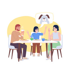 Having Breakfast Together 2d Isolated