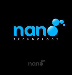 Nano Logo Letter O Molecule Blue Science Hi Tech