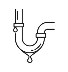 Plumbing Service Icon Of Water Pipe Leakage Repair