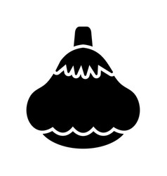 Pattypan Squash Or Patisson Isolated Glyph Icon