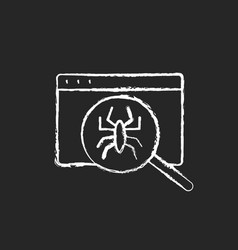 Computer Viruses Chalk White Icon On Black