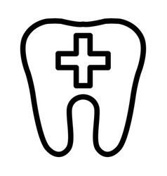 Dental Care Thick Line Icon