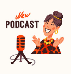 New Podcast Blogger Girl Making Content