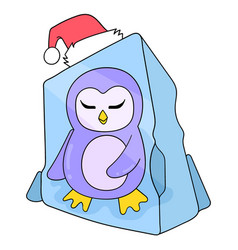 Penguin Is Stuck Frozen In A Block Of Ice Doodle