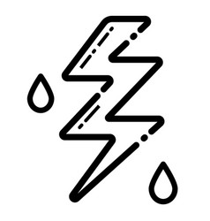 Thunderstorm Flat Icon Isolated On White