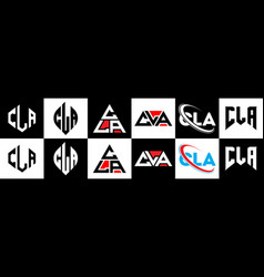 Cla Letter Logo Design In Six Style Polygon