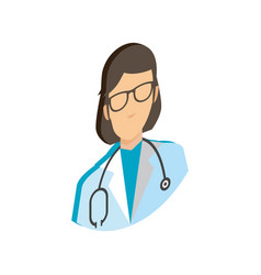 Female Doctor Avatar Isometric Flat Icon