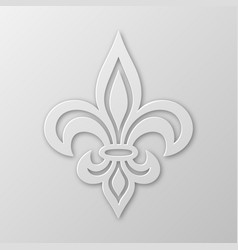 Realistic Paper 3d Fleur De Lis Closeup On