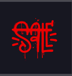 Sale - Sprayed Graffiti Crossed Out Word