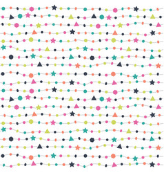 Seamless Pattern With Hand Drawn Ethnic Beads