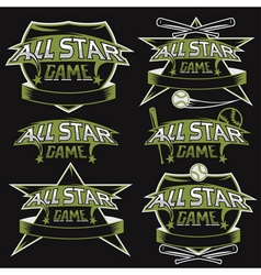 Set Vintage Sports All Star Crests