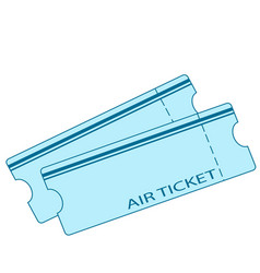 Blue Blank Of Plane Ticket Airplane Ticket