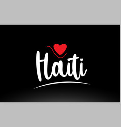 Haiti Country Text Typography Logo Icon Design