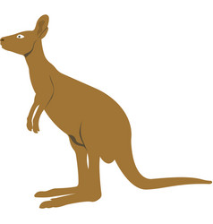 Kangaroo In Flat Style Brown Wild