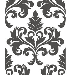 Seamless Grey Floral Damask Wallpaper Design