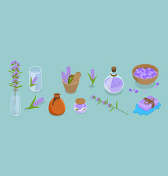 3d Isometric Flat Set Of Lavanders Products