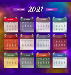 Calendar Template 2021