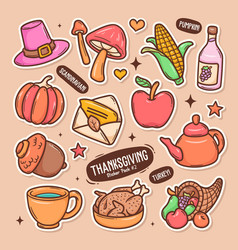 Thanksgiving Cute Doodle Sticker Collection 2