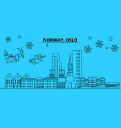 Norway Oslo Winter Holidays Skyline Merry