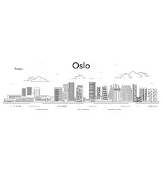 Oslo Cityscape Line Art