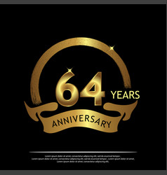 Sixty Four Years Anniversary Golden