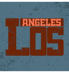 T Shirt Typography Los Angeles Ca Blue